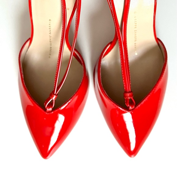 Brand new Giuseppe Zanotti Patent Red Pumps, 37 - Picture 3 of 7